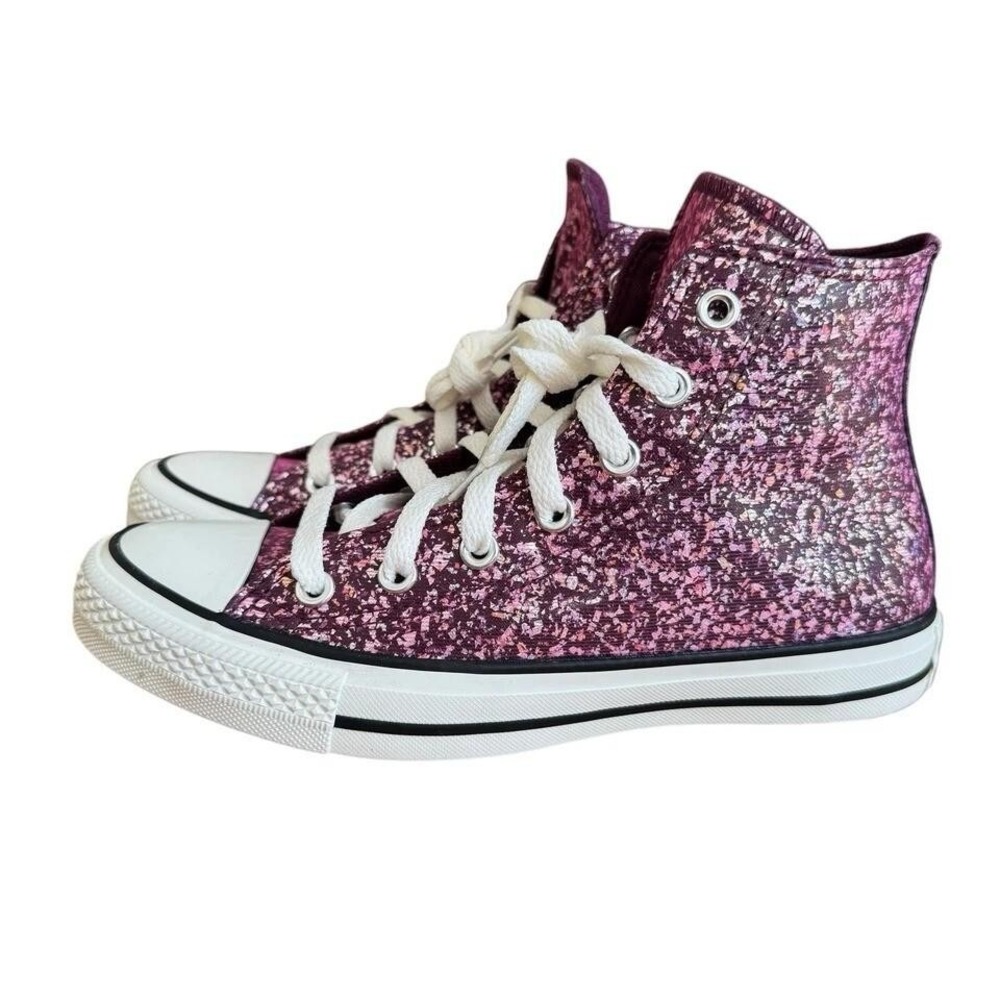 CONVERSE Chuck Taylor All Star Glitter Women Size 11 Orchid Purple Abyss A11137C - Picture 5 of 9